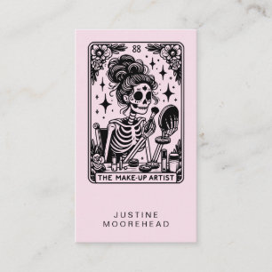 Artiste maquillage Tarot Carte de visite rose