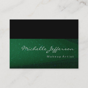 Artiste maquillage vert Motif noir Carte de visite