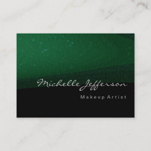 Artiste maquillage vert Motif noir Carte de visite