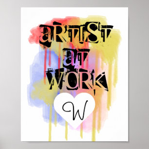 Artiste personnalisé au travail Poster d'art Impri