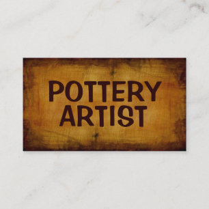 Artiste poterie Carte de visite antique