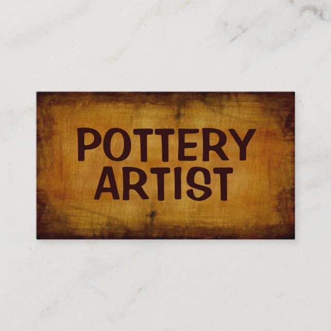 Artiste poterie Carte de visite antique (Devant)