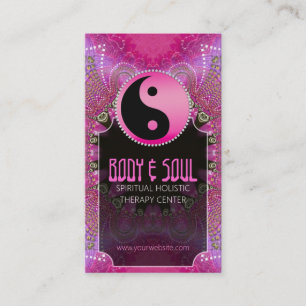 Artiste rose YinYang Nouvel Age Yoga Cartes de vis