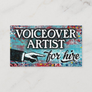 Artiste Voicover Pour Location Cartes de visite -