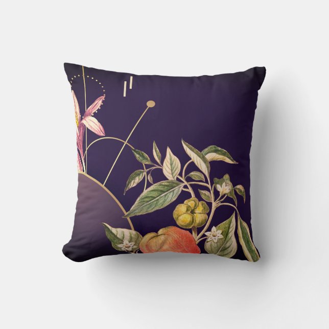 Artistic Abstract Botanical | Capsicum Pepper Throw Pillow (Front)