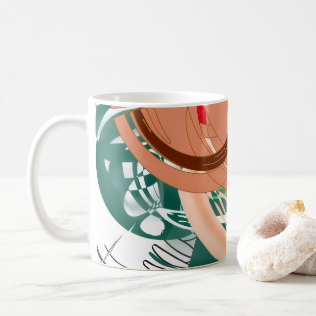 Artistic Abstract Coffee Mug (Avec donut)