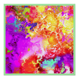 Artistic Abstract Colour Explosions Poster