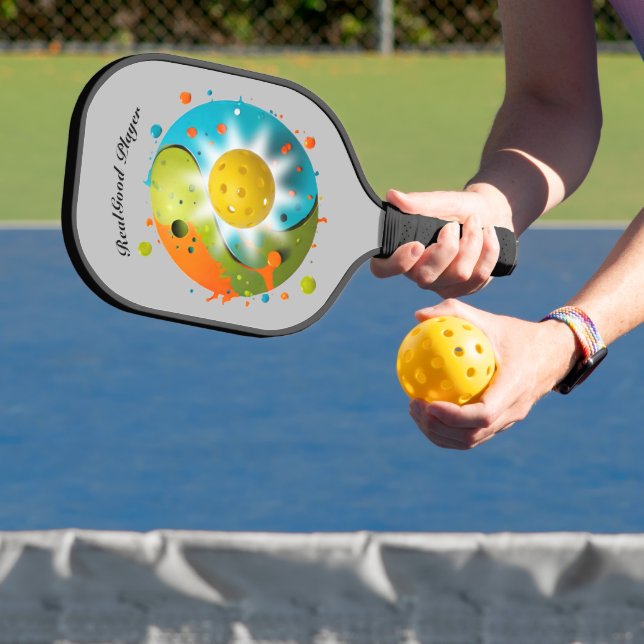 Artistic Abstract Colourful personalize Pickleball Paddle (Insitu)