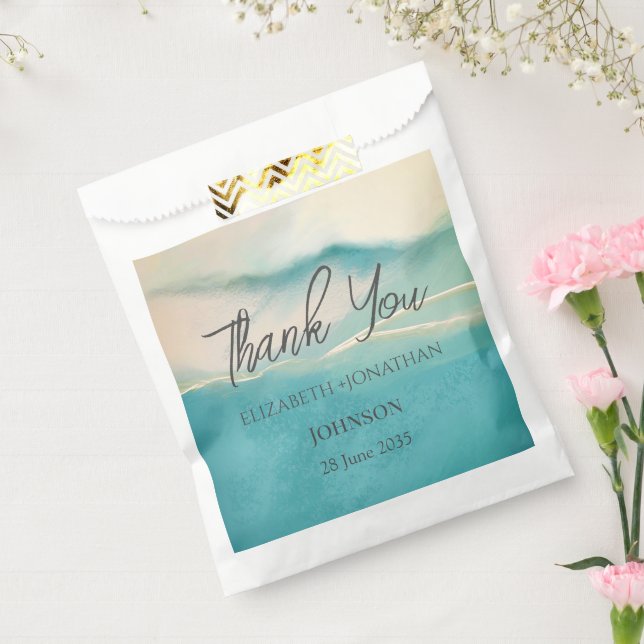 Artistic Abstract Landscape  Wedding Thank You  Favour Bag (Sealed)