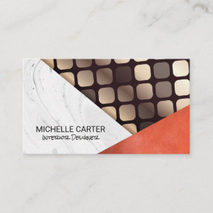 Artistic Abstract   Leather   Metallic Patterns Business Card