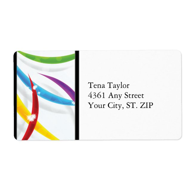 ARTISTIC ABSTRACT MAILING LABELS TEMPLATE (Front)