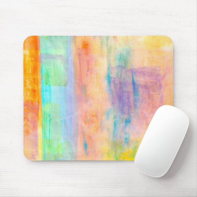 Artistic abstract mixed-media art in multi-colour mouse pad (With Mouse)