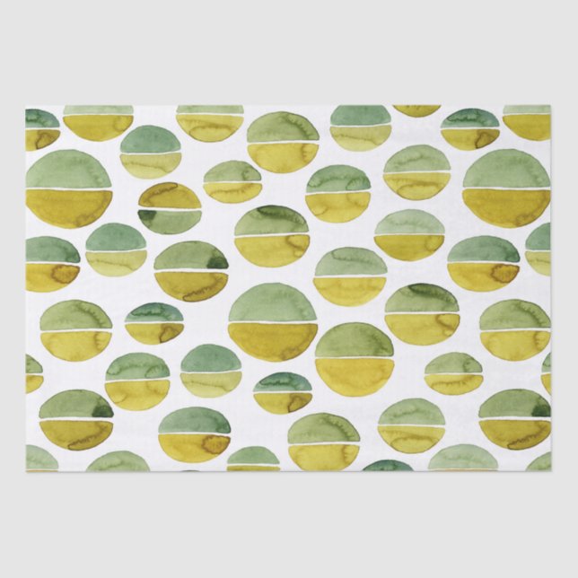 Artistic Abstract Shapes Painting Watercolor  Tissue Paper (Front)