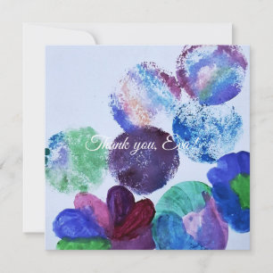 Artistic Abstract Watercolor Circles Thank You Card