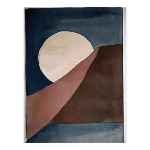 Artistic abstract watercolor painting photo print