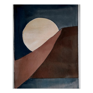 Artistic abstract watercolor painting poster