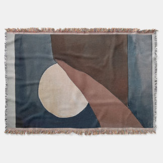 Artistic abstract watercolor painting throw blanket