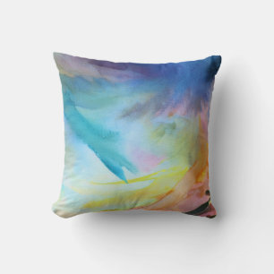 Artistic abstract watercolor painting  throw pillow