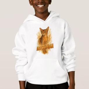 Artistic Abyssinian Cat Illustration Watercolor