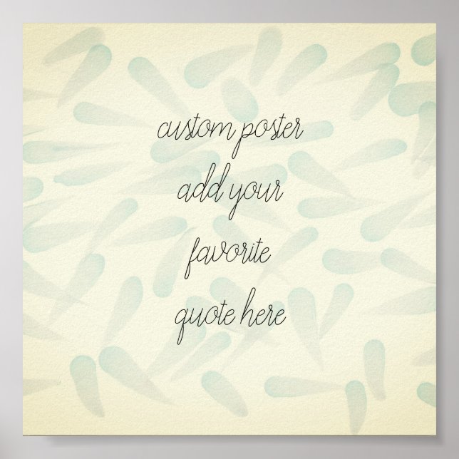 artistic add a quote abstract watercolor design poster (Front)