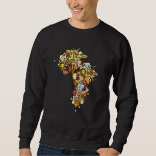 Artistic African Map Black History Month African A Sweatshirt