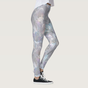 Artistic Amaryllis Sparkle Running Pregnancy Leggings