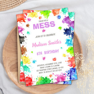 Artistic and Colourful Party Invite
