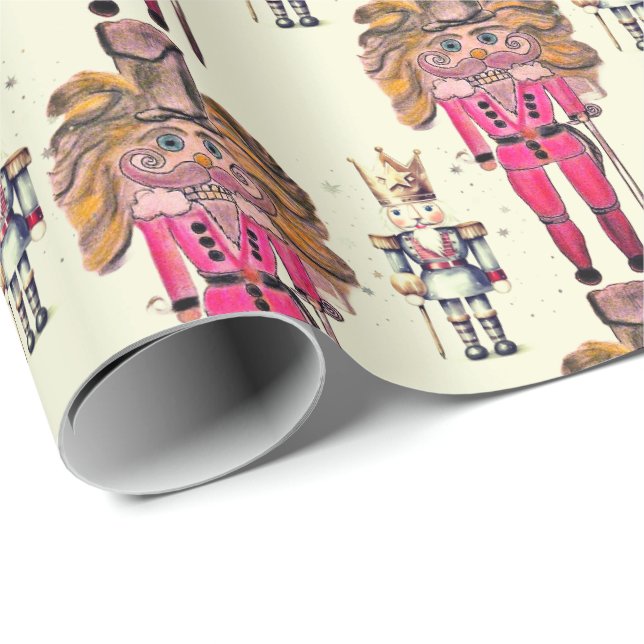 Artistic and Royal Nutcracker Soldiers Wrapping Paper (Roll Corner)