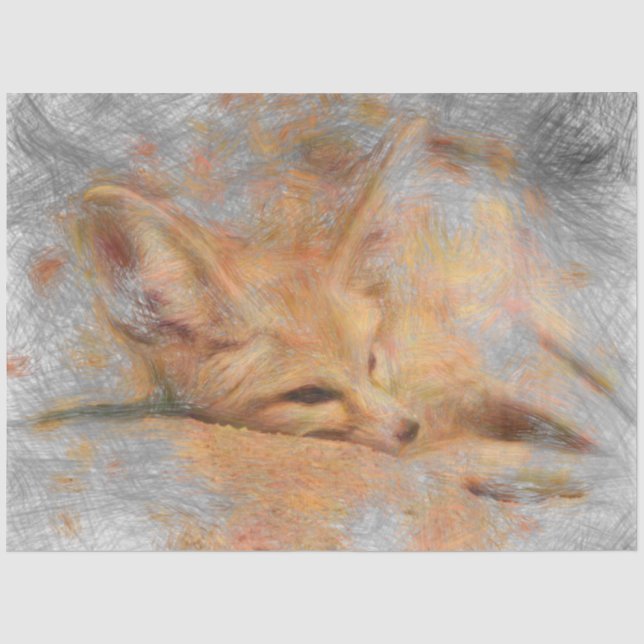 Artistic Animal Fennec Tissue Paper (Front)