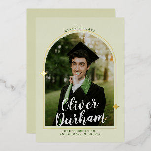 Artistic Arch Graduation Foil Invitation