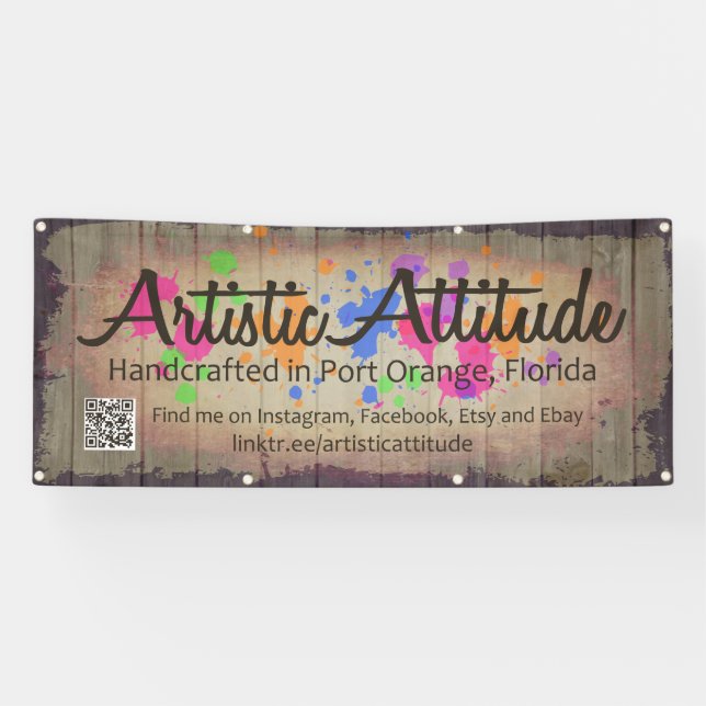 Artistic Attitude Paint Splatter Banner (Horizontal)