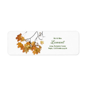 Artistic Automne Feuilles Mariage Retour Adresse L