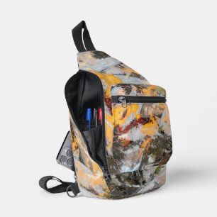 Artistic Autumn Flowers Painting Sling Bag