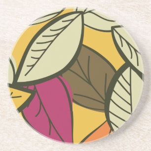Artistic Autumn Leaves Coaster