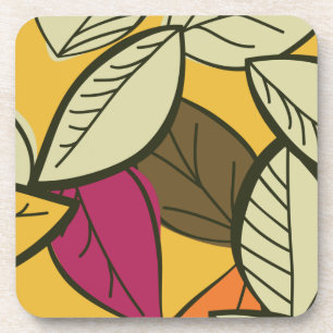 Artistic Autumn Leaves Coaster