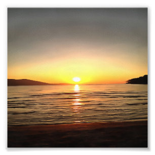 Artistic Autumn Sunset On the Aegean Photo Print