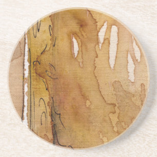 Artistic background watercolor coaster