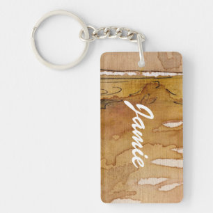 Artistic background watercolor keychain