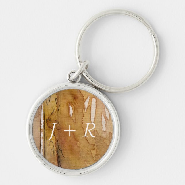 Artistic background watercolor keychain (Front)
