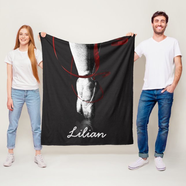 Artistic Ballet Dancer Ballerina Personalized Fleece Blanket (In Situ)