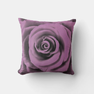 Artistic Big Dark Lavender Rose Throw Pillow