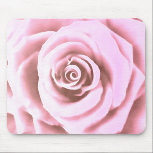 Artistic Big Pale Pink Rose Mouse Pad