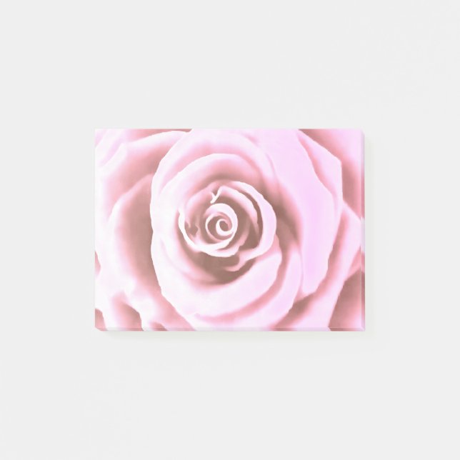 Artistic Big Pale Pink Rose Post-it Notes (Front)