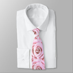 Artistic Big Pale Pink Rose Tie
