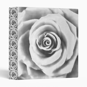 Artistic Big White Rose Binder
