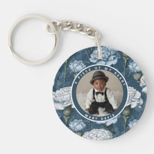 Artistic Birthday Gift For Wife Carnation Floral Keychain