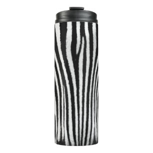 Artistic black and white closeup portrait of a zeb thermal tumbler