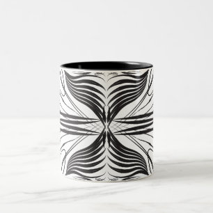 Artistic black white Coffee Mugs