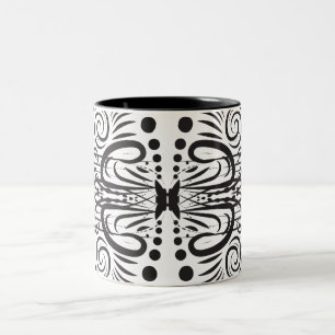Artistic black white Coffee Mugs