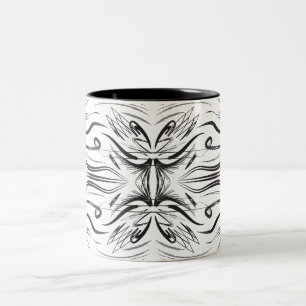 Artistic black white Coffee Mugs